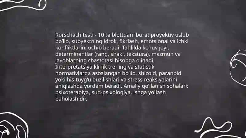 Inson ruhiy holatini o‘rganishda proyektiv metodlarning o‘rni 4