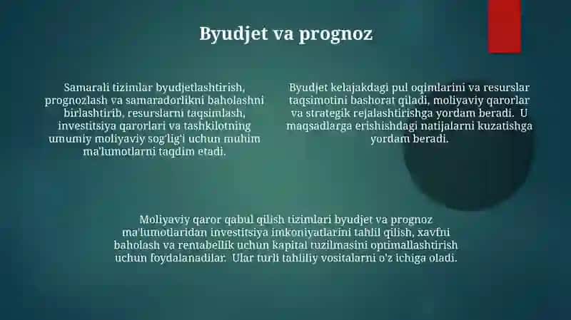 Moliyaviy qarorlar qabul qilish tizimi 4