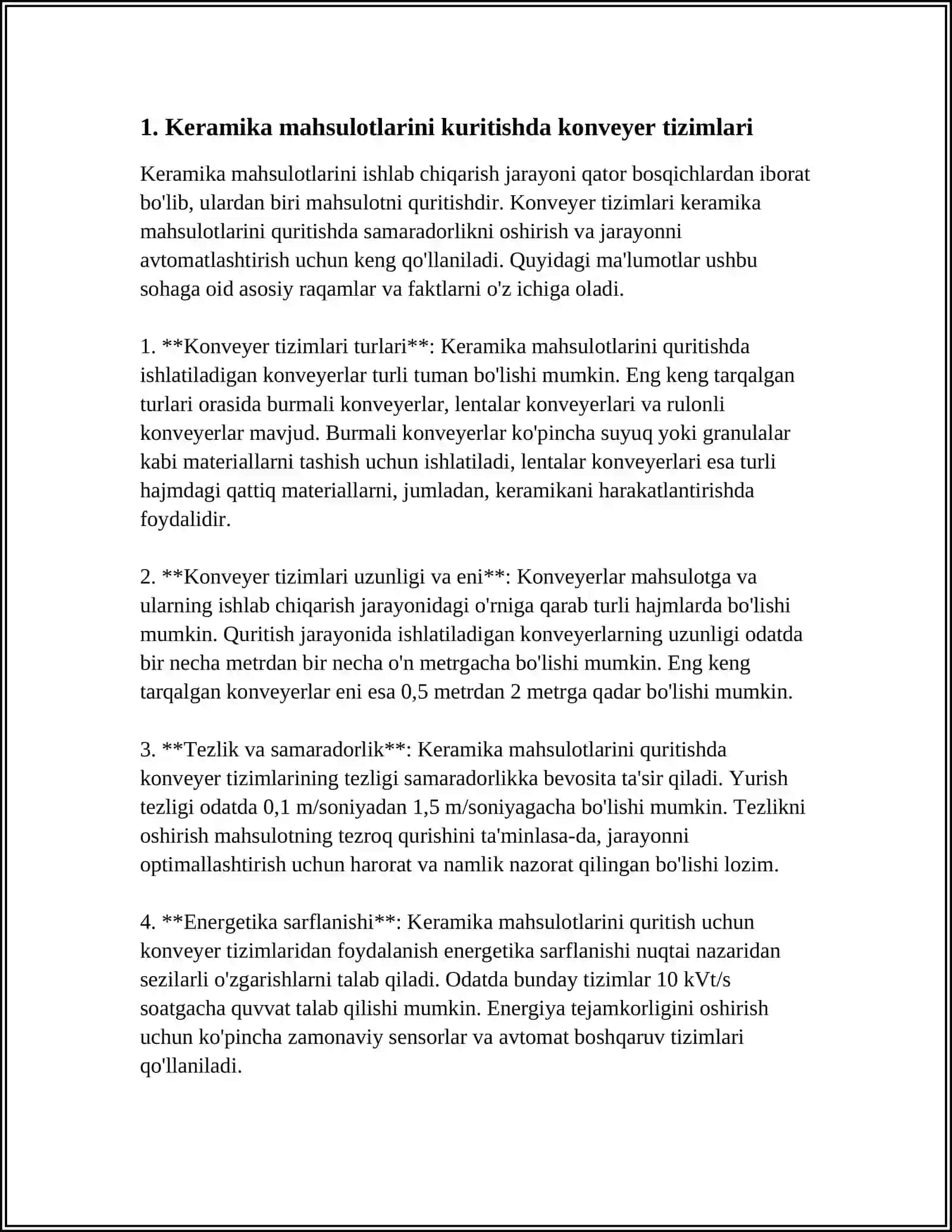 KERAMIKA MAHSULOTLARINI KURITISH VA PISHIRISHDA QO‘LLANILADIGAN JIHOZLAR 4