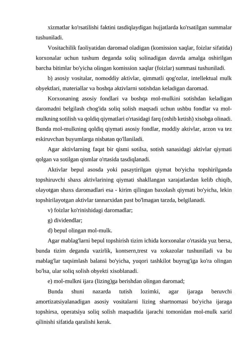 YURIDIK SHAXSLARNING MOL-MULKIGA SOLINADIGAN SOLIQ BA'ZASINI ANIQLASH TARTIBI. 4