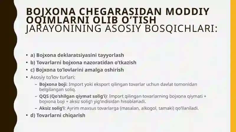 Tijorat logistikasida xalqaro yuk tashuvlarini tashkil etish 4