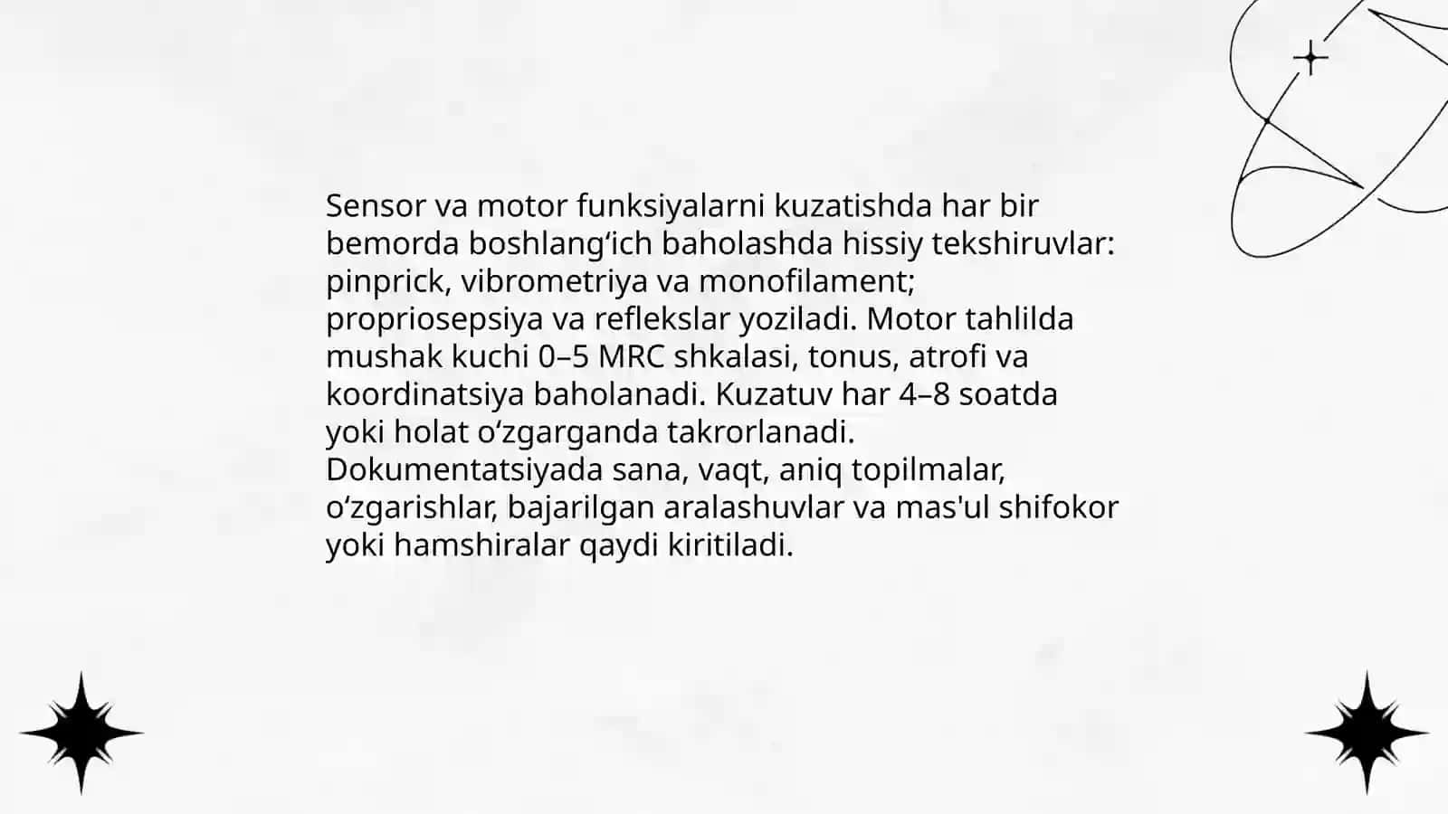 Periferik asab tizimini kasalliklarida hamshiralik ishi 4