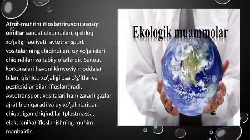 Ekalogiyafanidan taqdimot loyihasi 4