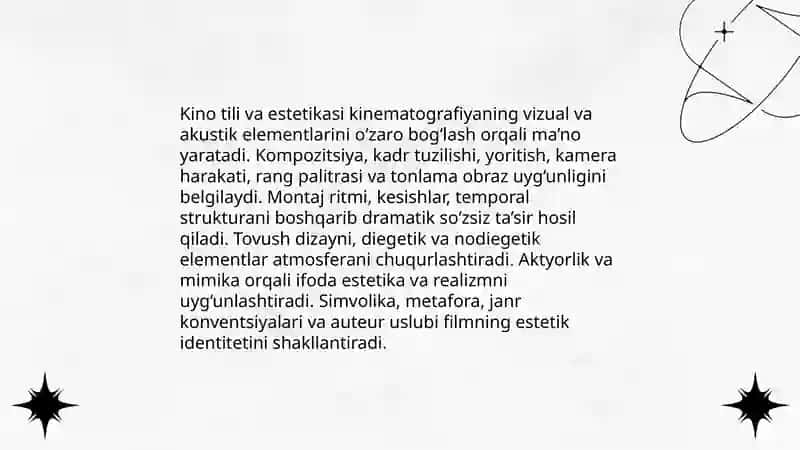 Kino san'at yoki indurteriya sifatida 4