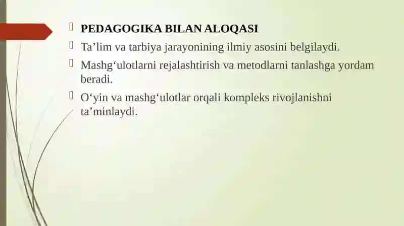 Bolalarni maktabga tayyorlash fanining boshqa fanlar bilan aloqasi 4