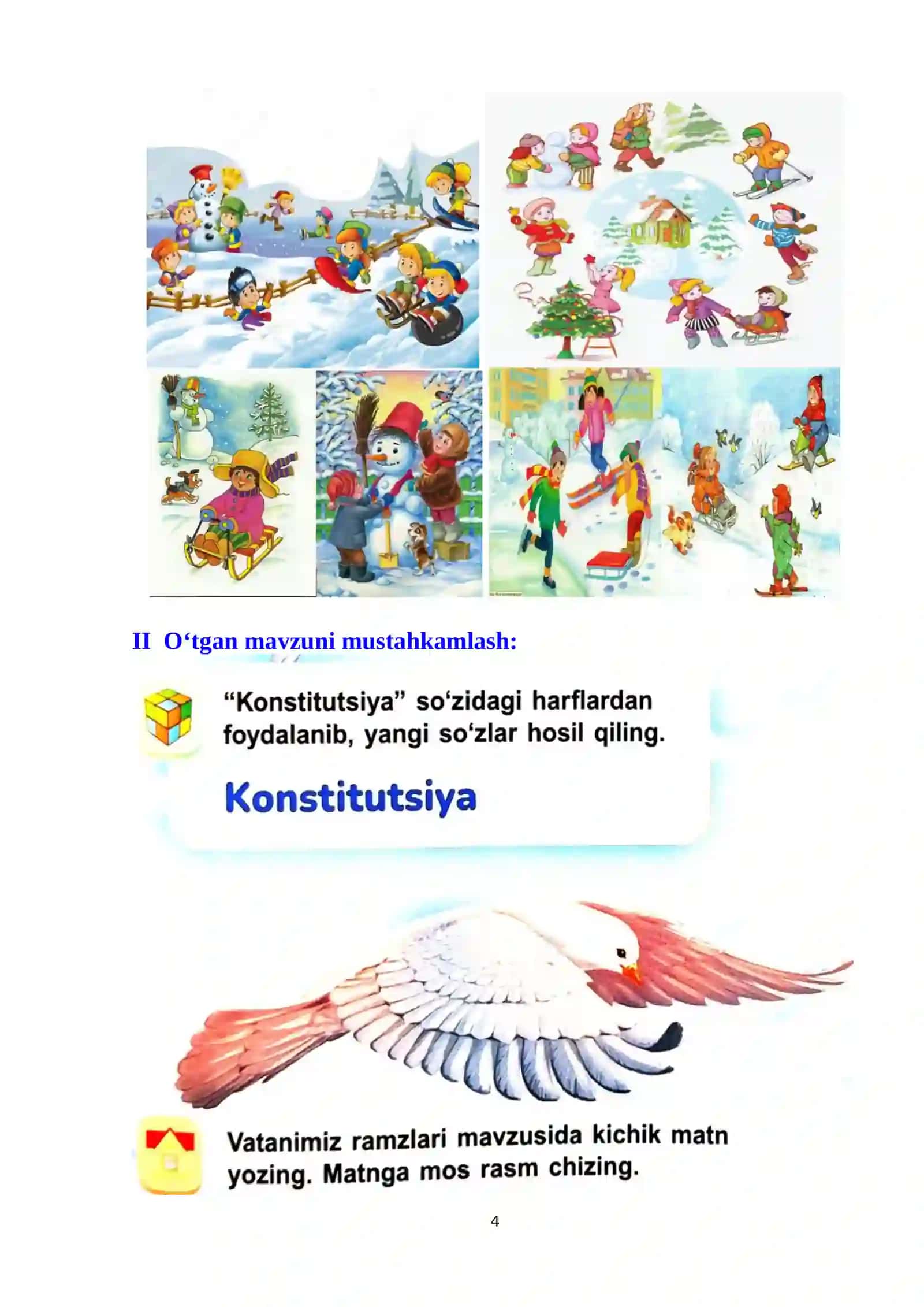 4-sinf o'qish Chang'i uchaman 2-chorak dars ishlanmasi 4