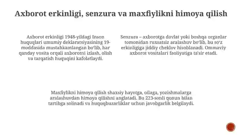 Ommaviy axborot vositalari holatlarining huquqiy asoslari va hududiy chegaralanishi 4
