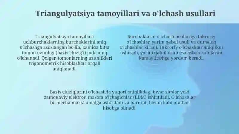 Davlat geodezik tarmog‘ini tuzishning triangulyatsiya usuli 4