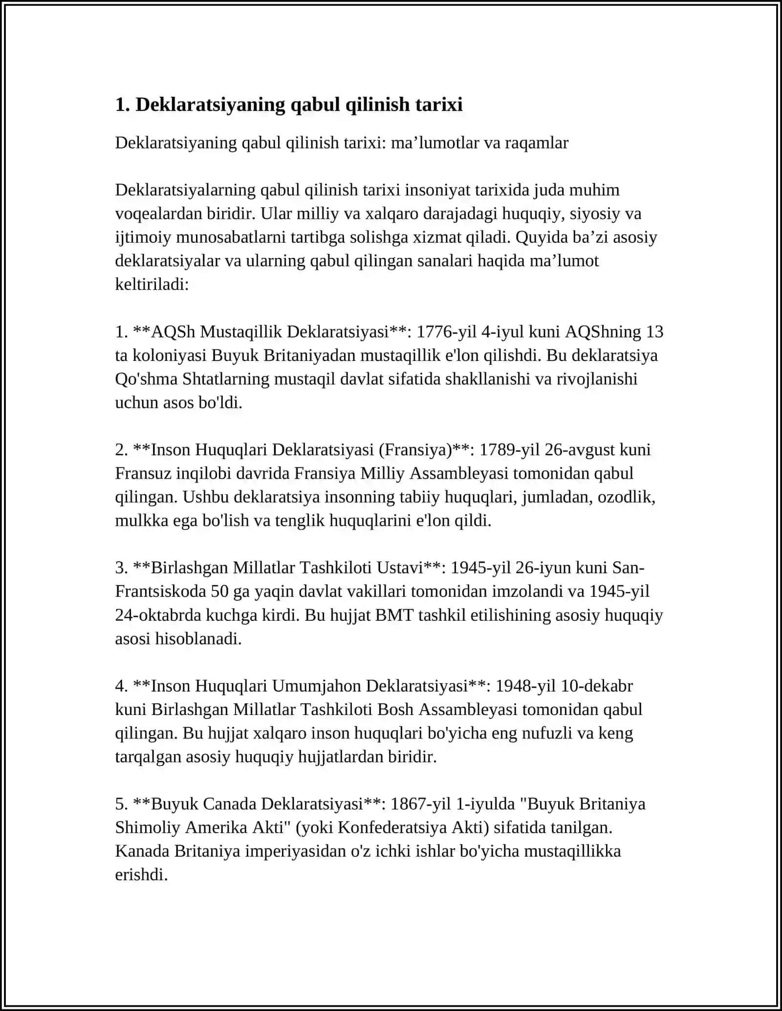O‘ZBEKISTONDA DAVLAT MUSTAQILLIGI TO‘G‘RISIDAGI DEKLARATSIYANING QABUL QILINISHI VA UNING TARIXIY AHAMIYATI 4