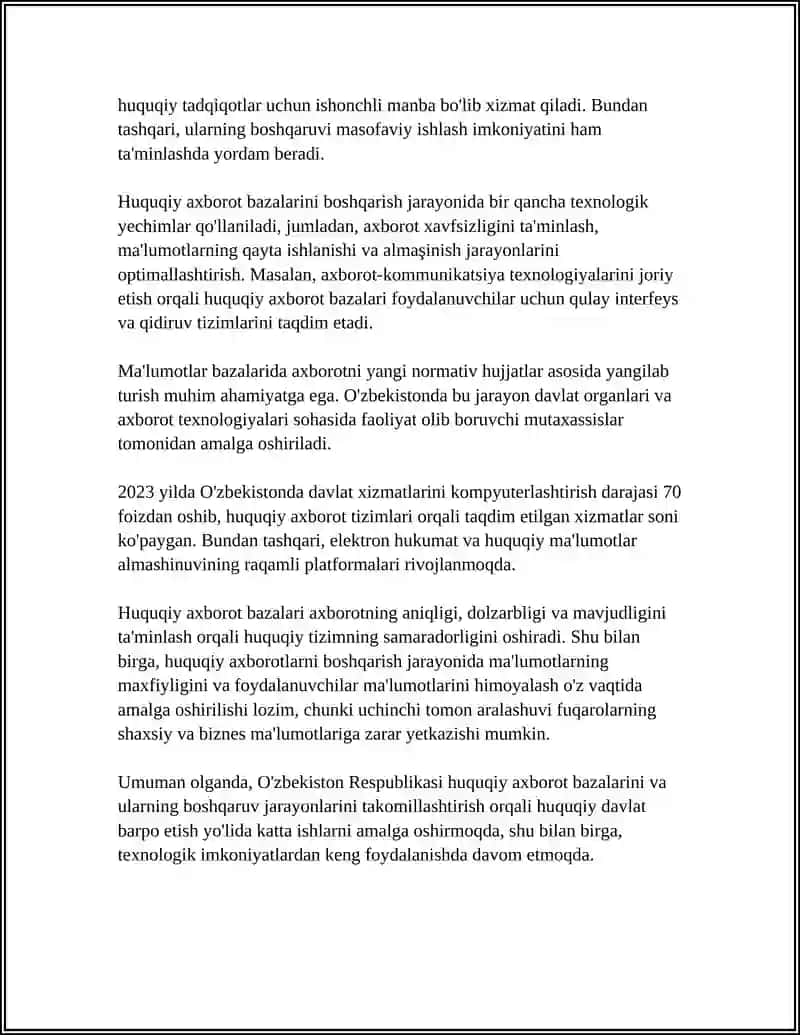 Huquqiy Axorot Texnalogiyalari 4