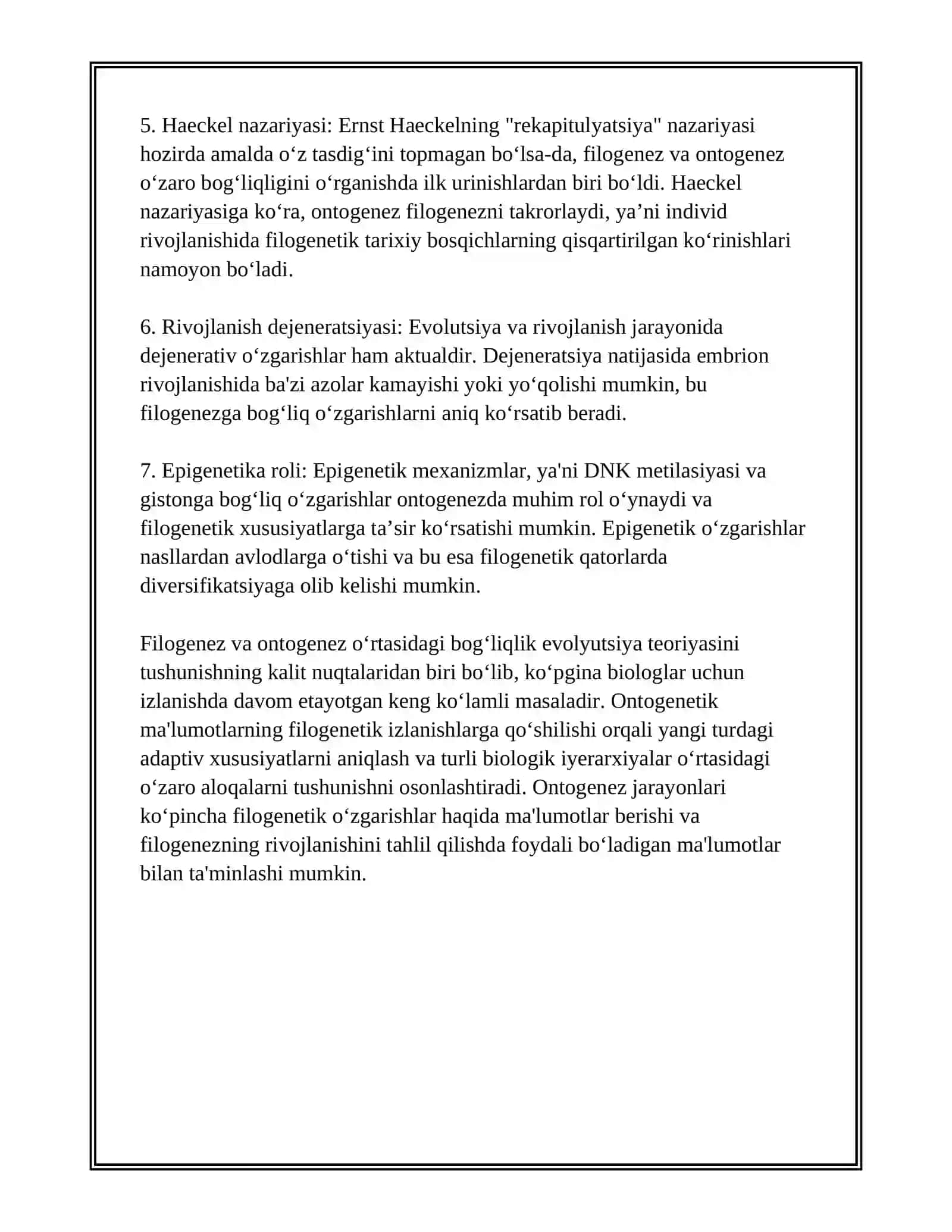 BIOLOGIK PROGRESSNING TURLI YOʻNALISHLARI OʻRTASIDAGI OʻZARO BOGʻLIQLIK 4