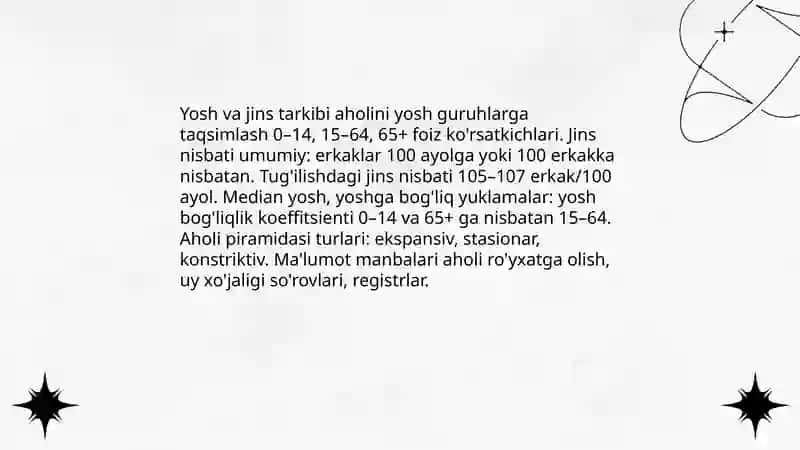 Aholi statistikasi 4
