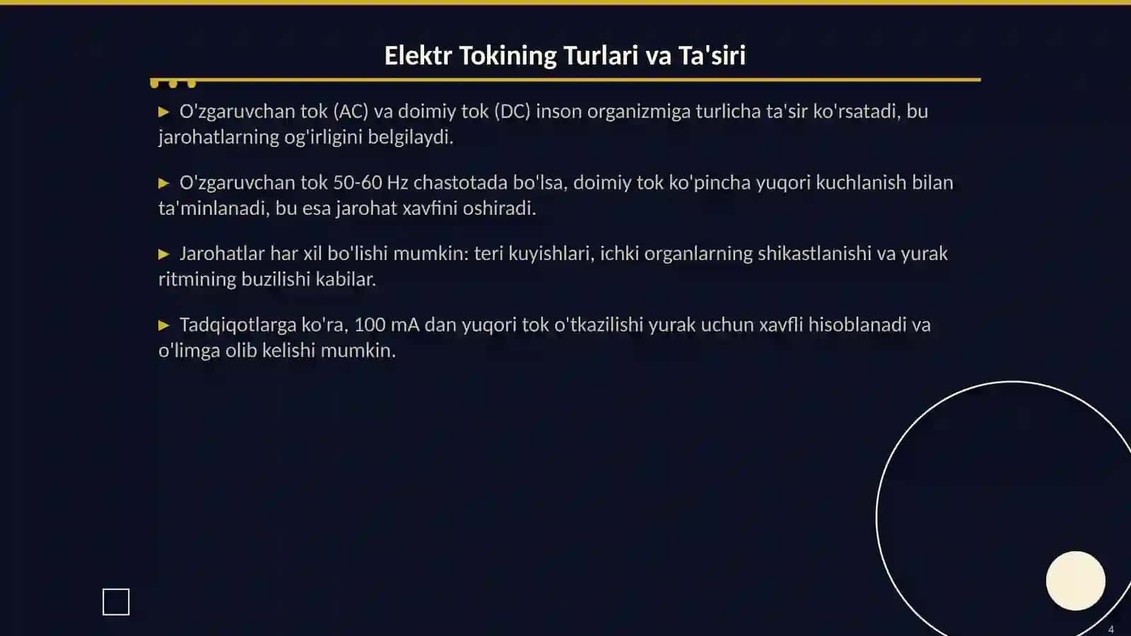 Elektr Tokidan Jaroxatlanganlarga Birinchi Tibbiy Yordam 4