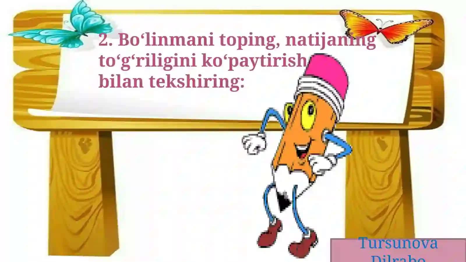 O'rganilgan mavzu yuzasidan misol va masalalar yechish 4