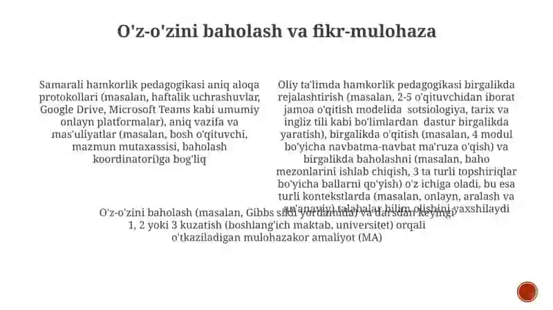 Hamkorlik pedagogikasining tarkibiy qismlari 4