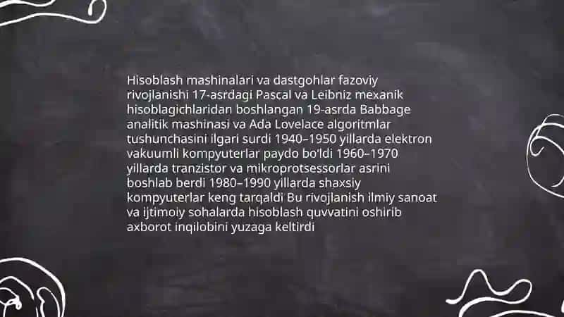 Raqamli texnologiyalar taraqqiyoti va tarixda tutgan o'rni 4