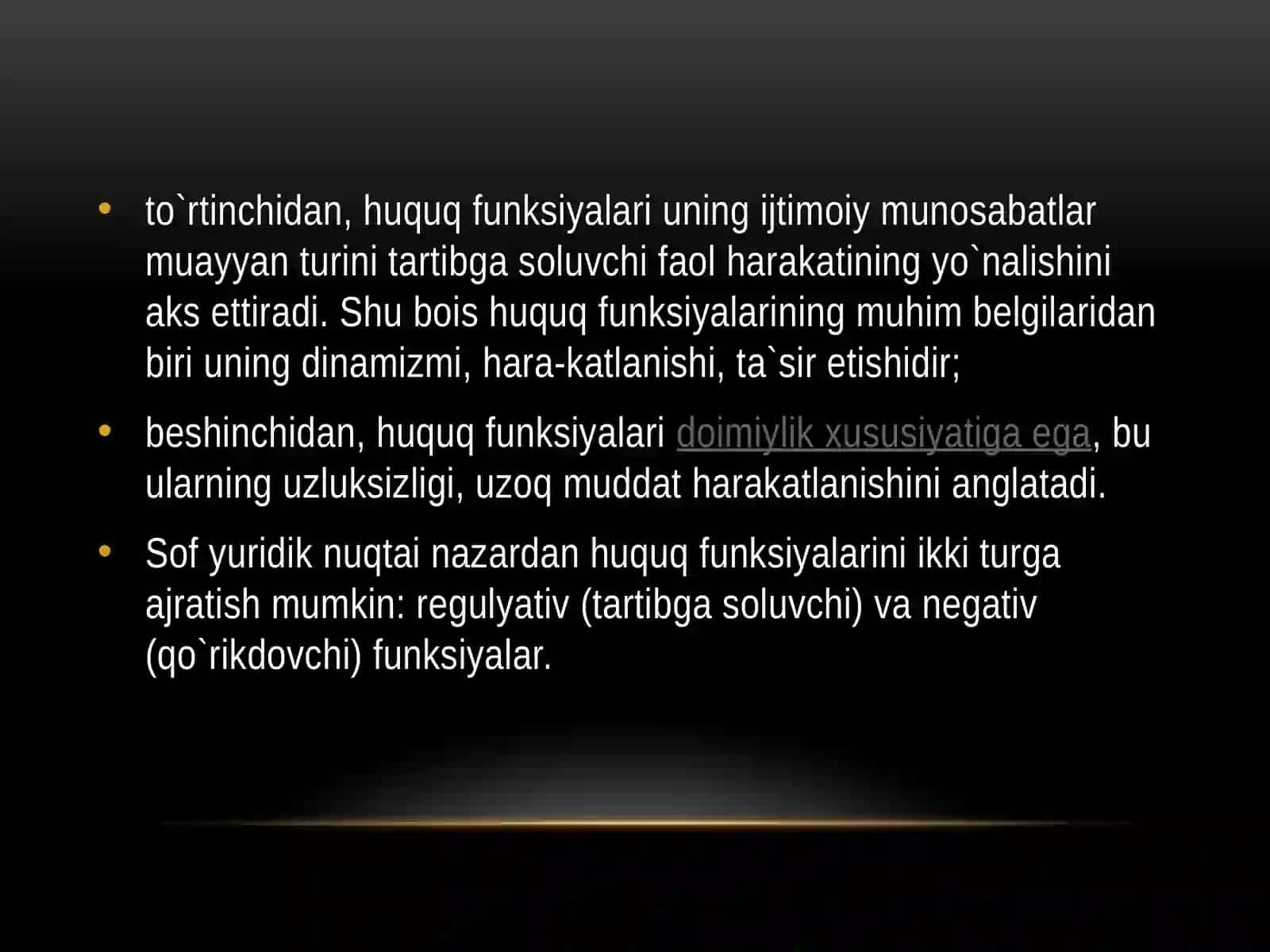 HUQUQ FUNKSIYASI TUSHUNCHASI VA TURLARI 4
