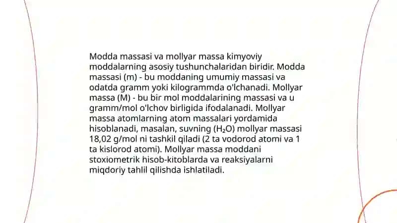 Eritmаdаgi erigаn mоddаning mаssа ulushini аniqlаsh. Fоizli kоnsеntrаsiyagа dоir hisoblashlаr 4