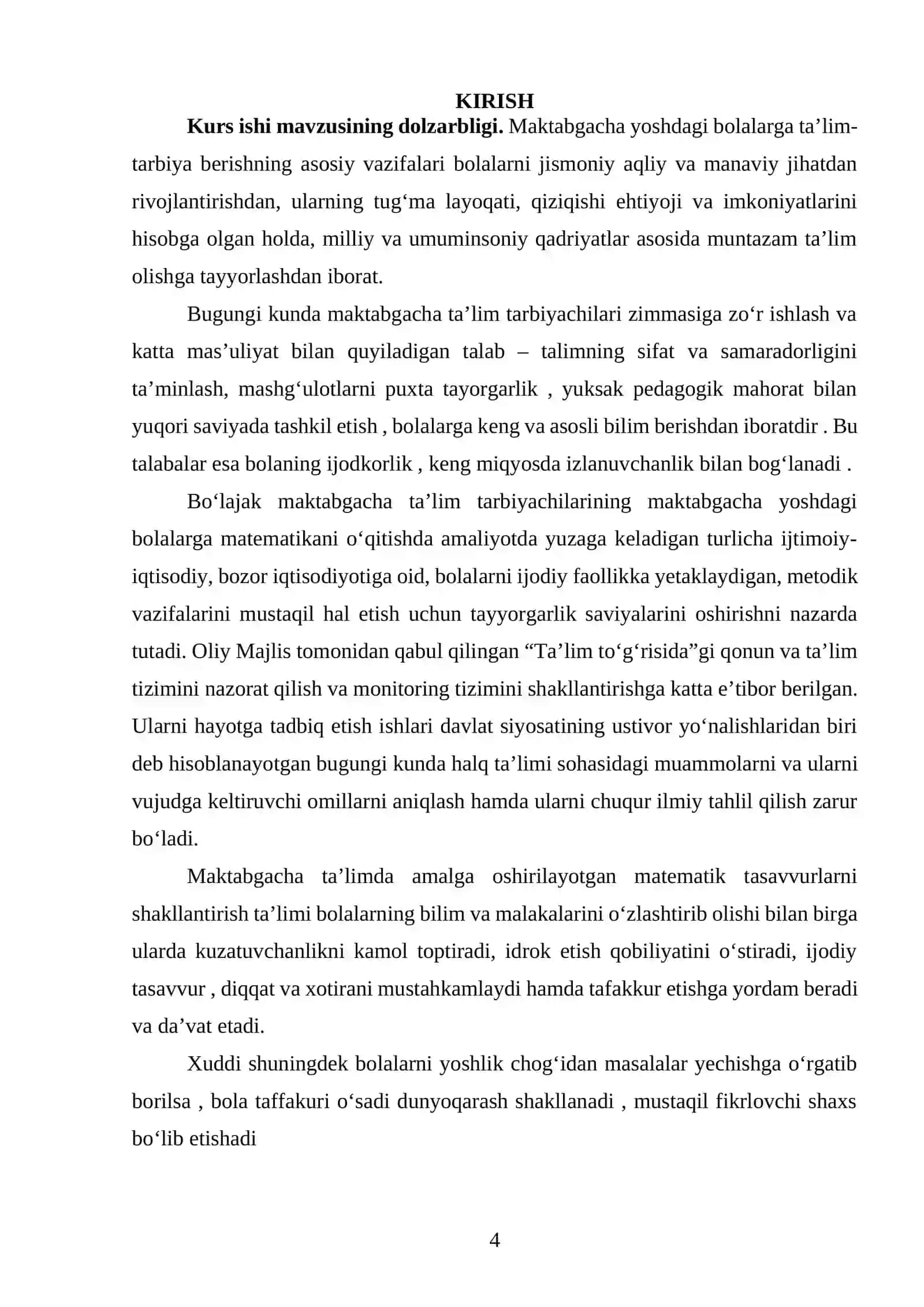 MATMATIK TASAVVURLARNI SHAKLLANTIRISH NAZARIYASI VA TEXNOLOGIYALARI 4
