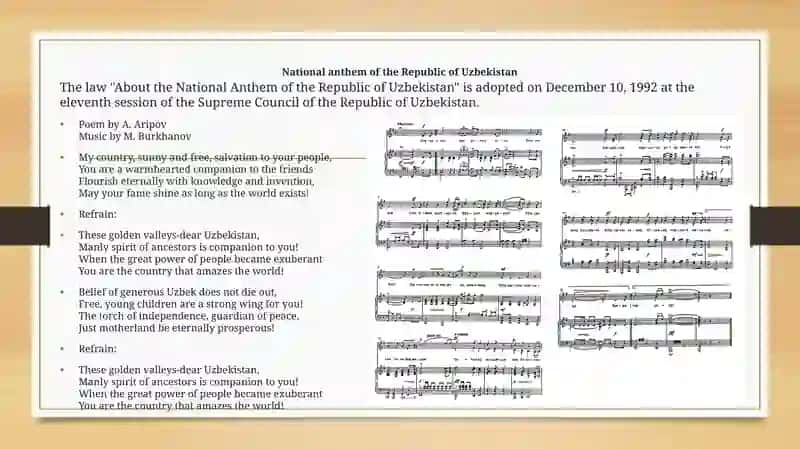 The state symbols of the Republic of Uzbekistan 4