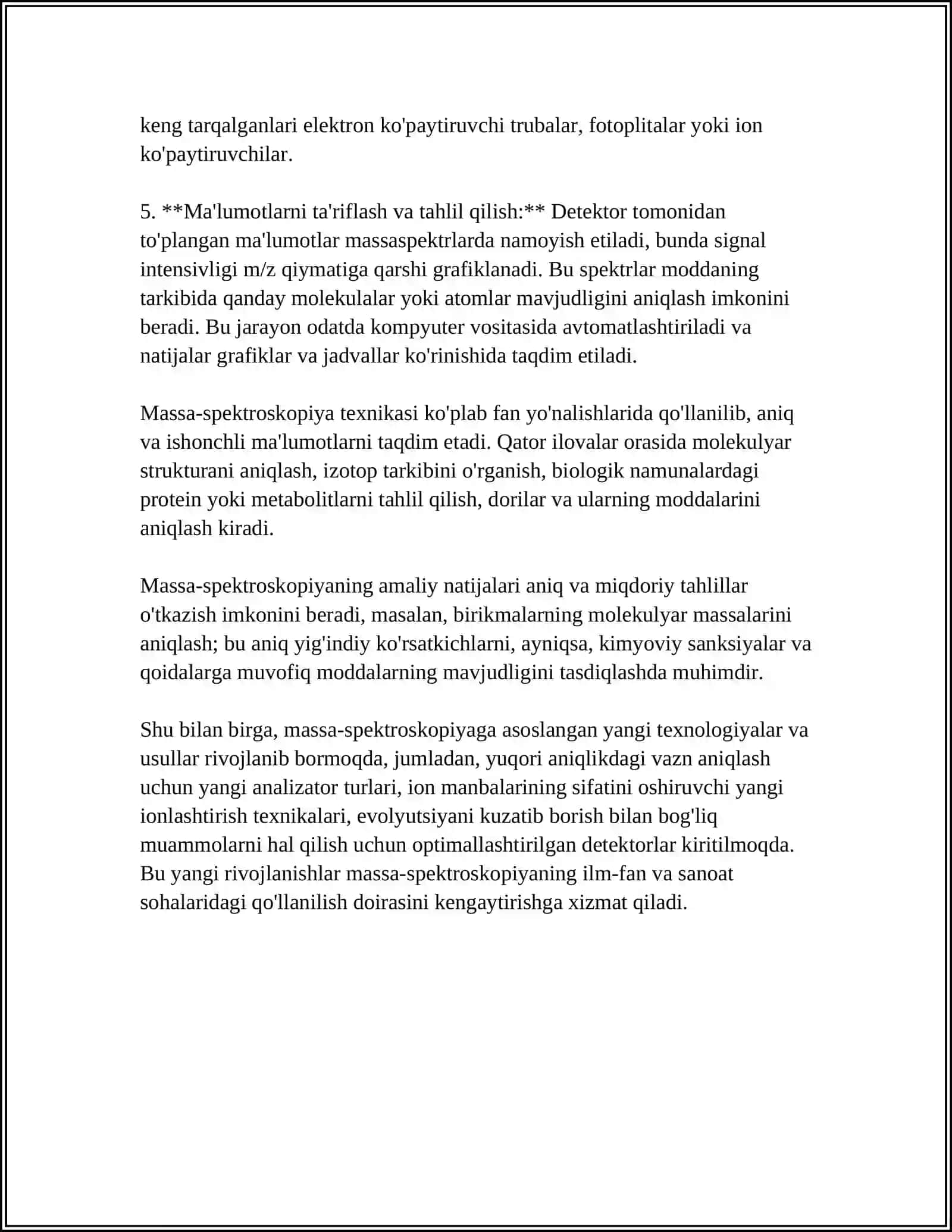 Mass-spektroskopiyaning asosiy tamoyillari 4