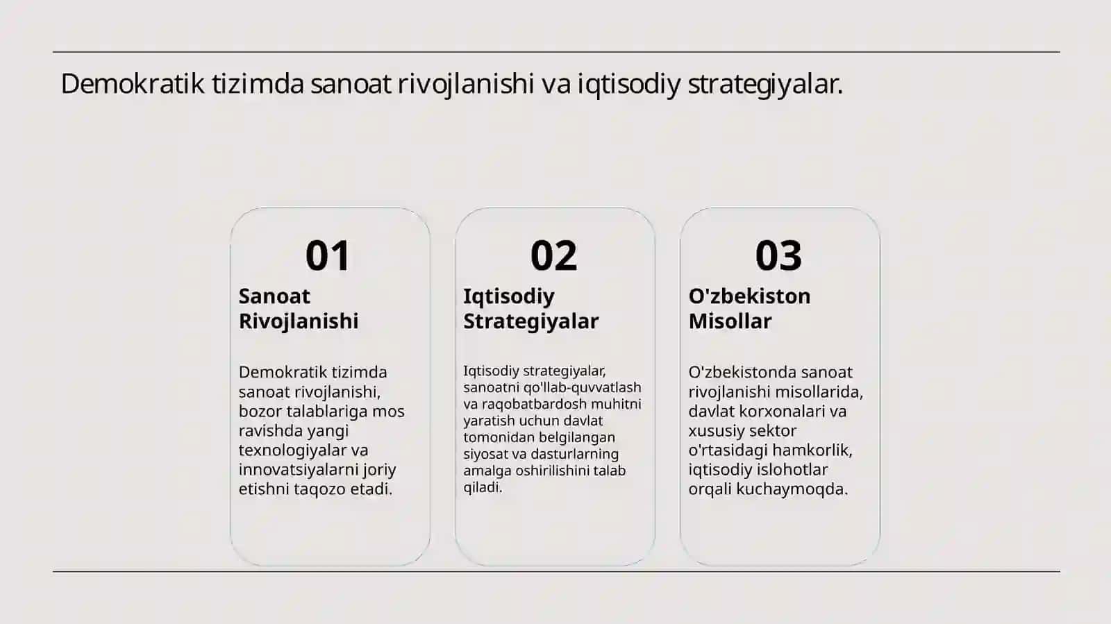 SANOAT IQTISODIYOTI FANINING DEMOKRATIK BOZOR IQTISODIYOTI SHAROITIGA VA ISLOHOTLAR TALABIGA MOS VAZIFALARI 4