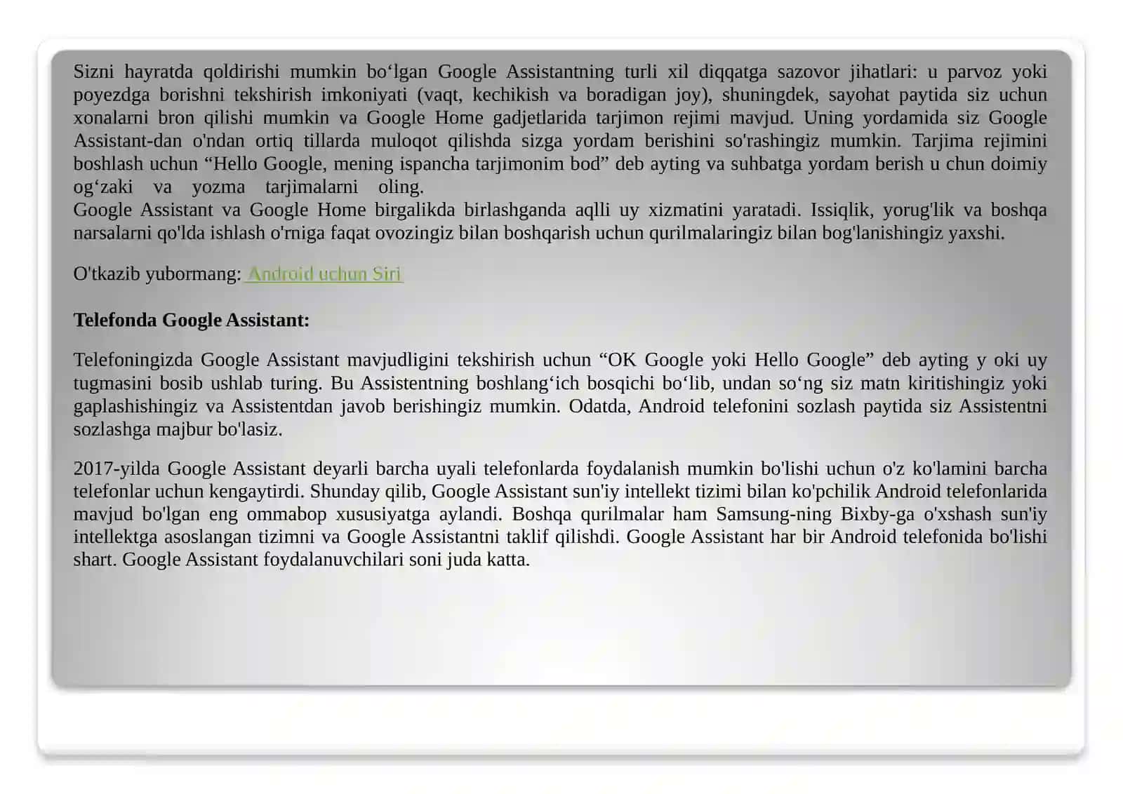 GoogleAssistent vauningimkoniyatlari 4