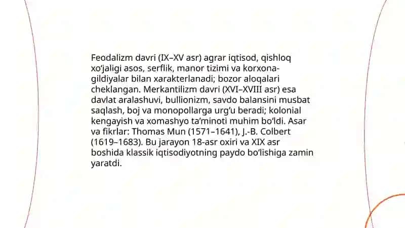 Iqtisodiyot nazariyasining fan sifatida shakllanishi va rivojlanish 4