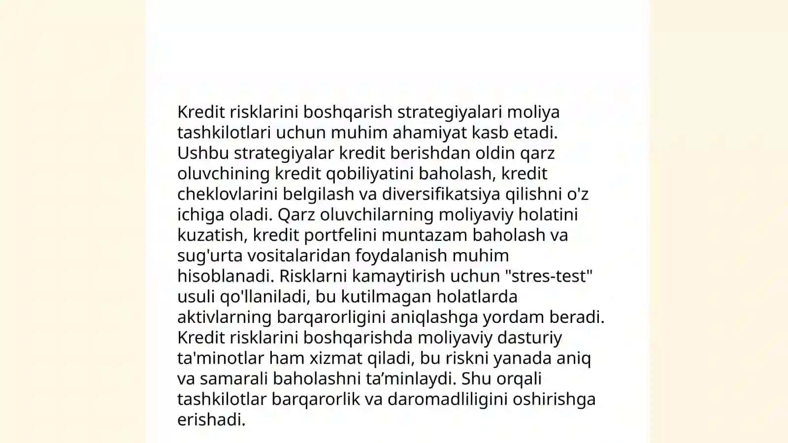 Banklarning investitsiya risklari va ularni pasaytirish yoʻllari 4