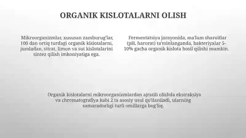 Mikroorganizmlardan zarur moddalar sintezlab olish 4