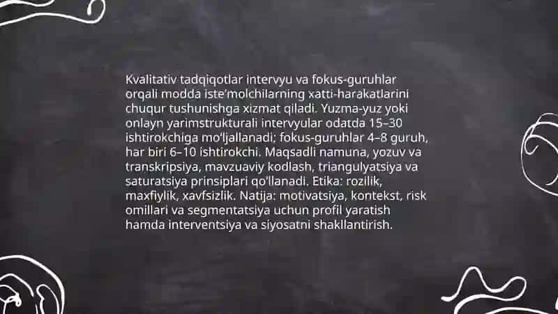 Modda isteʼmolchi xulq atvorini oʻrganish va sigmentatsiya usullari 4
