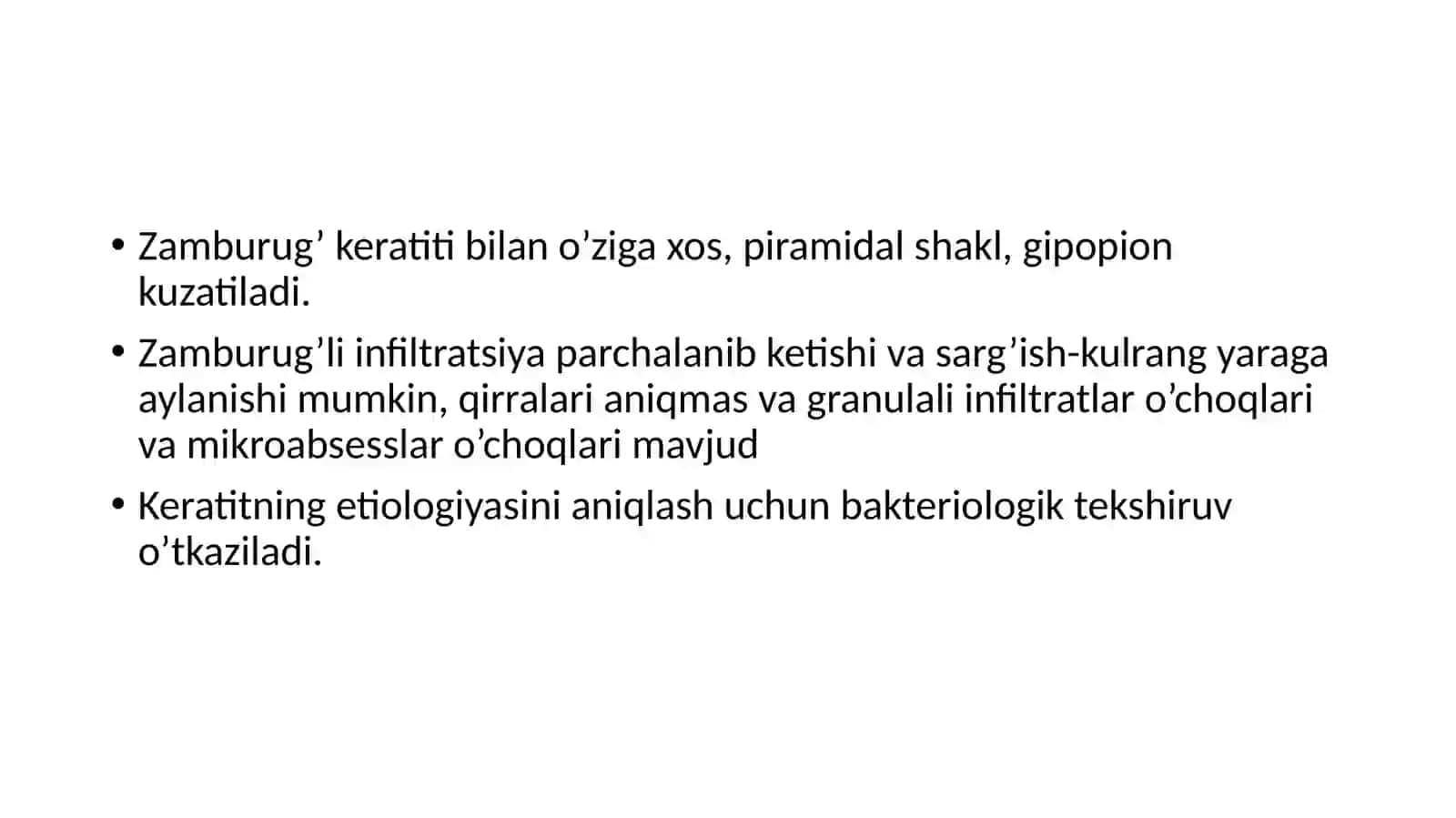 Shoxpardaning zamburug’li zararlanishi (Parazitar (akantomeb) yiringlik keratitlar) 4