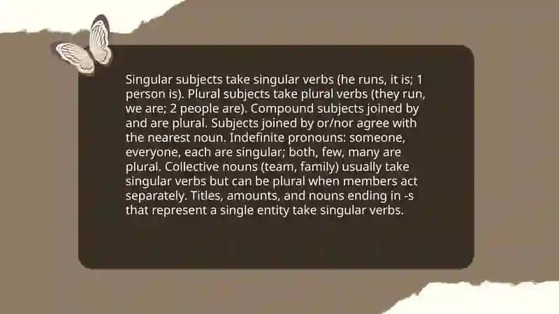 Subject-verb agreement 4