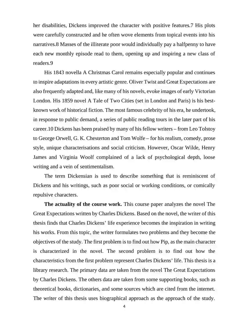 Course Work on Charles Dickens and "Oliver Twist" 4