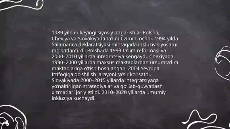 Markaziy Yevropa davlatlarida inklyuziv ta'limning joriy etilishi 4