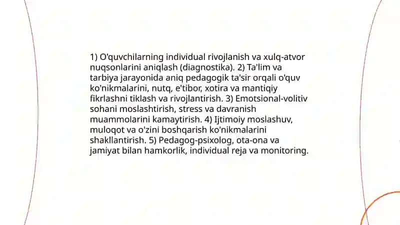 Pedagogik korreksiyaning maqsadi va vazifalari 4