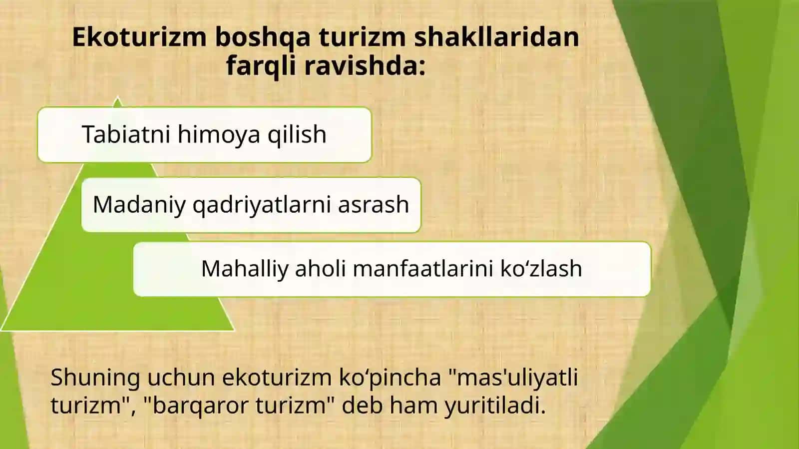 Ekoturizm RIVOJLANGAN XORIJ DAVLATLARINING TAJRIBALARI 4