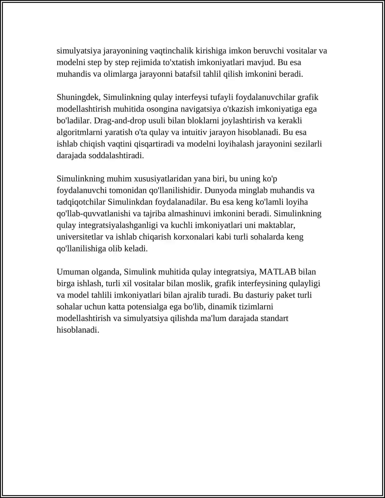 MATLAB DASTURINING SIM POWER SYSTEM BLOKI AFZALLIKLARI 4