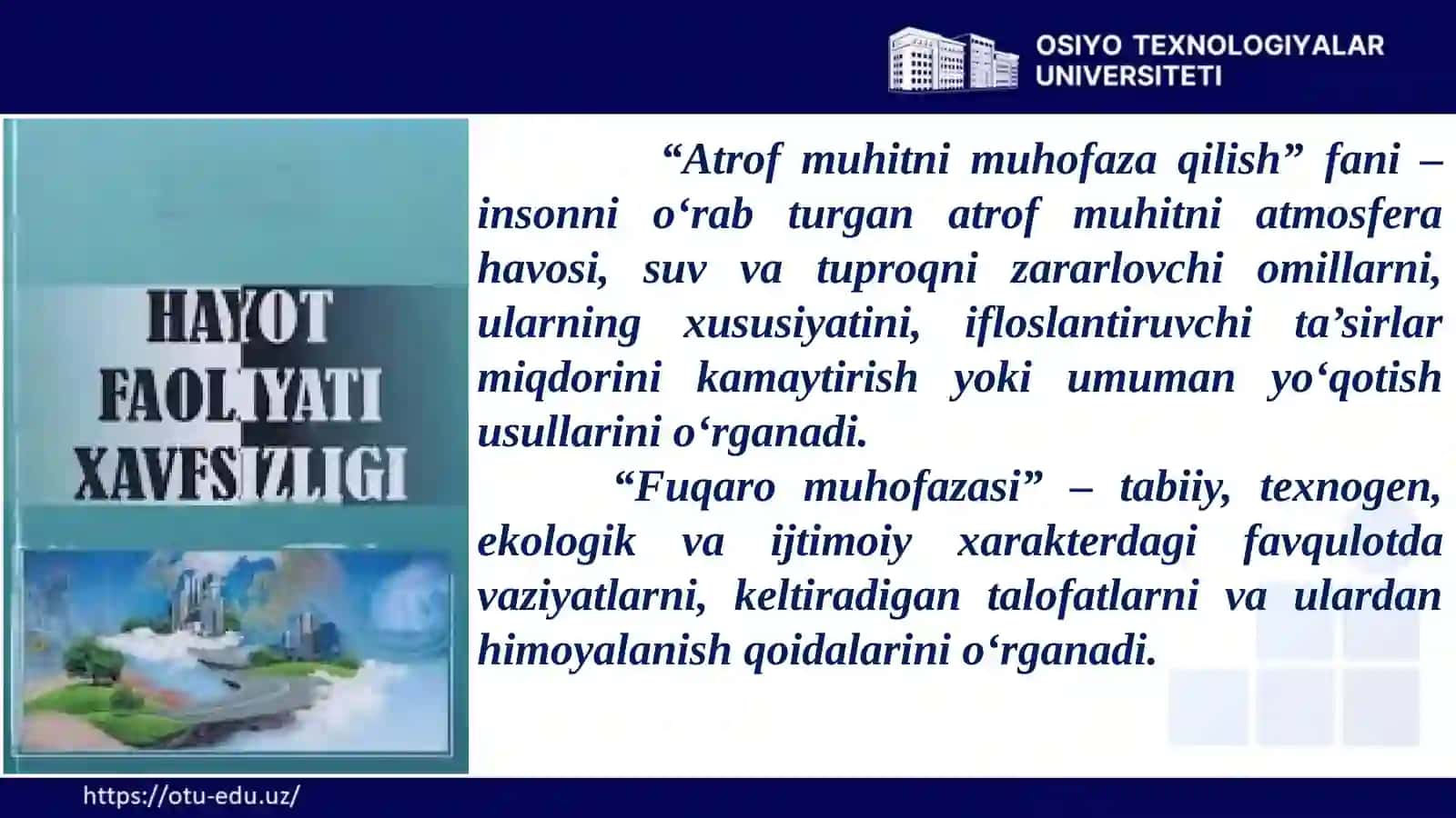 Hayot faoliyati xavfsizligi 4
