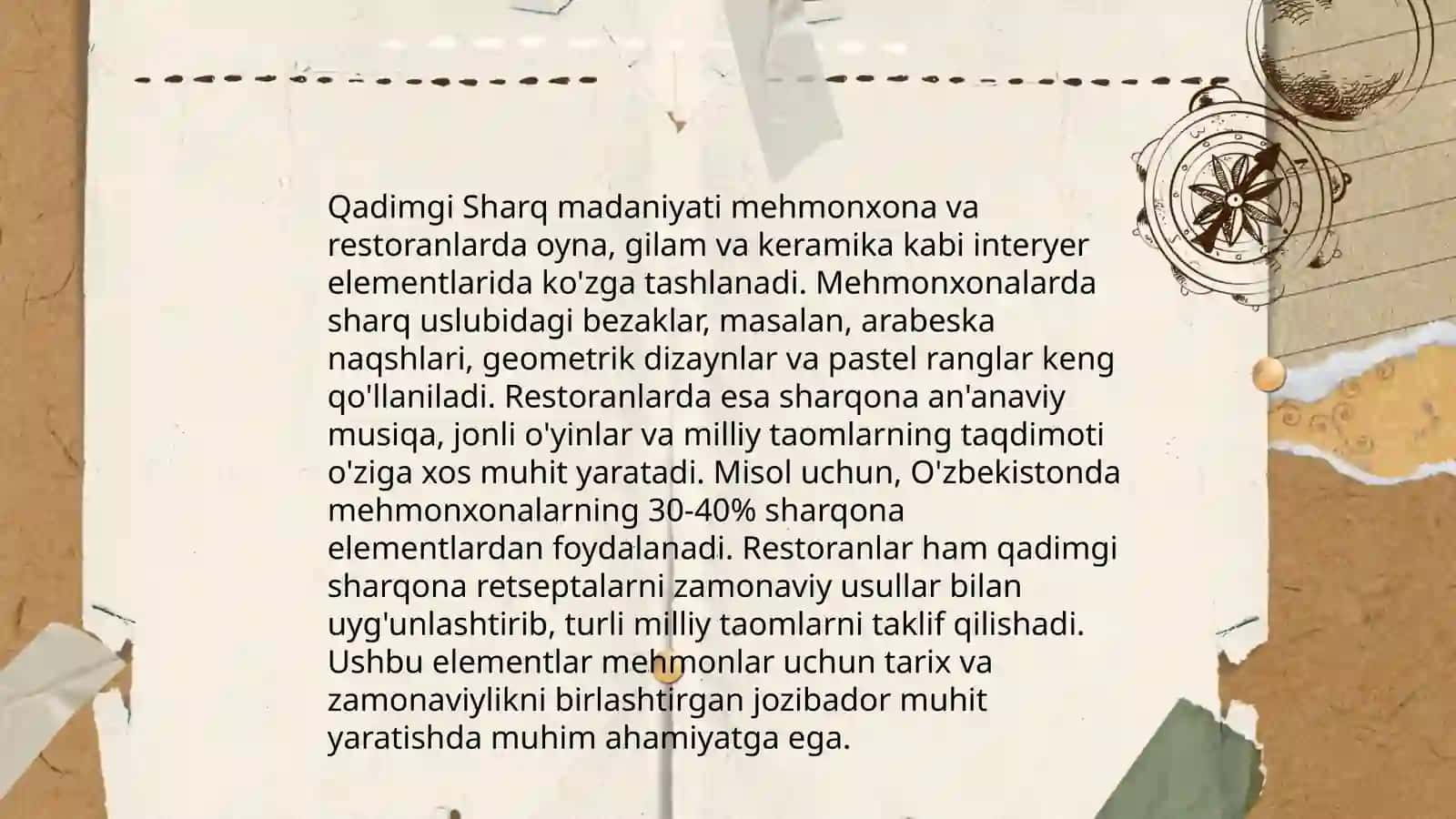 Mehmonhona va restoranning rivojlanish tarixi 4