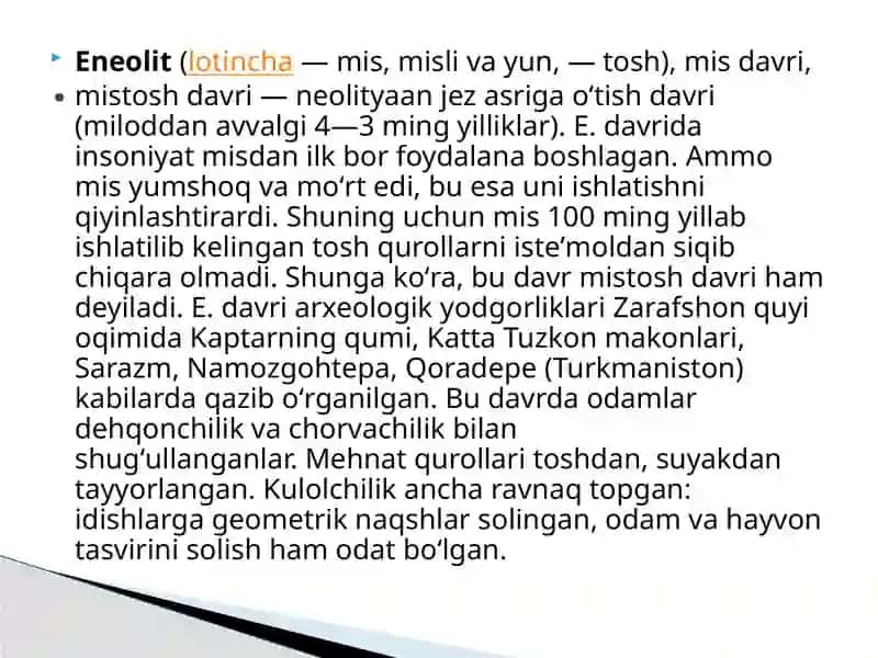 O’rta Osiyodagi eniloid davri ibtidoiy manzilgohlar 4