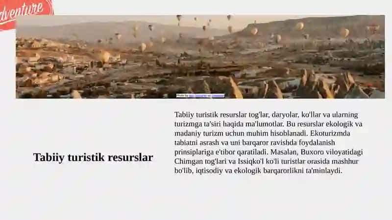 Turistik resurslarning turlari 4