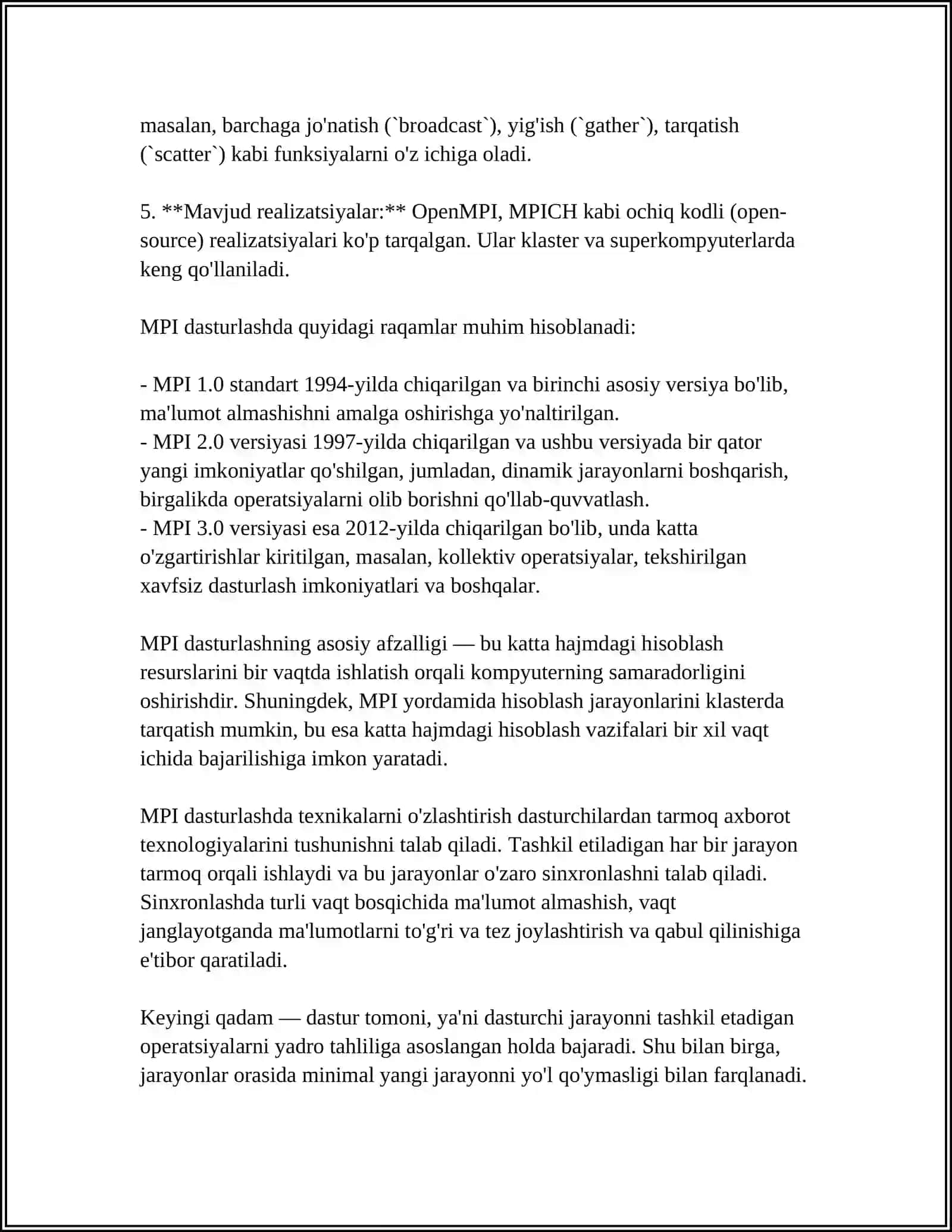 MPI (MESSAGE PASSING INTERFACE) 4