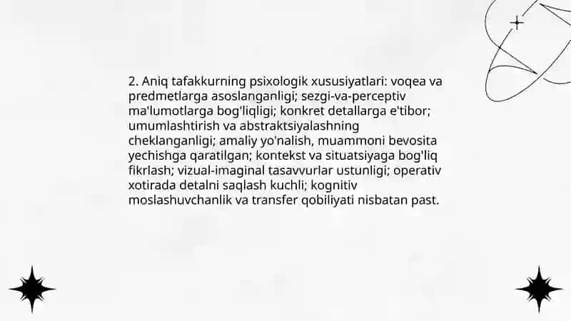Aniq va abstrakt tafakkur 4