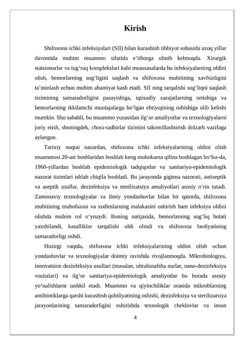 Shifoxona Ichkilar Infeksiyalarini Oldini Olish Chora Tadbirlari 4