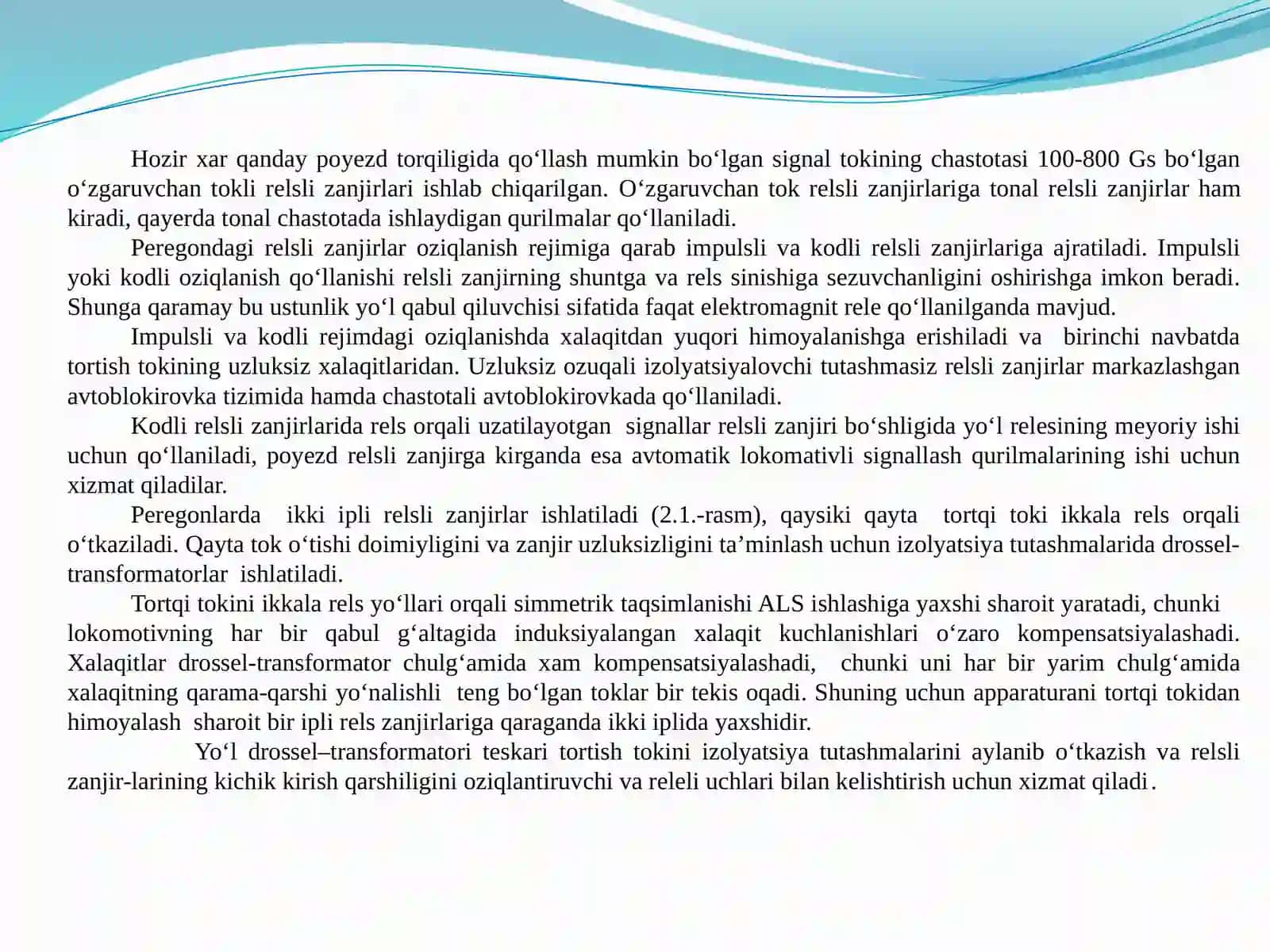 TEMIR YO‘L TRANSPORTIDA AVTOMATIKA VA TELEMEXANIKA 4