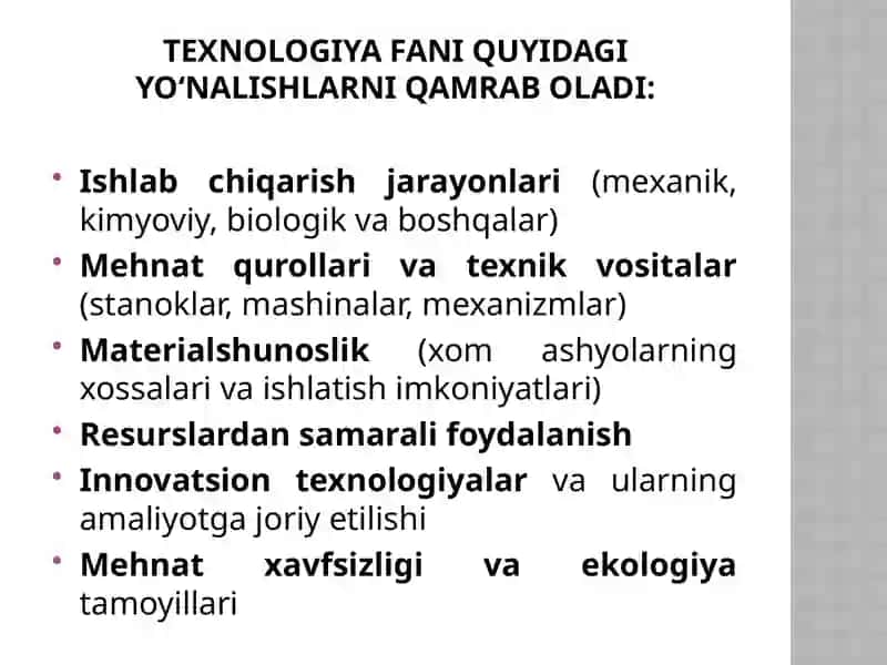 Texnologiya fanini o’qitishning shakllari 4