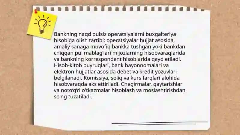 Naqd pulsiz hisob-kitob operatsiyalari hisobi 4