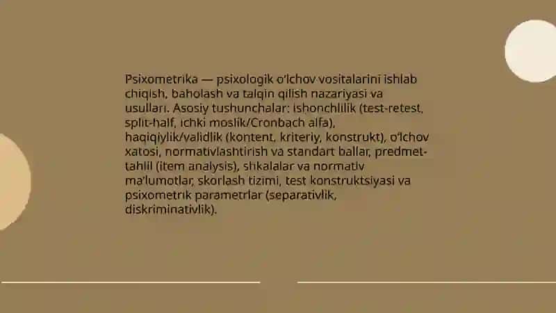 Psixologik o‘lchov 4