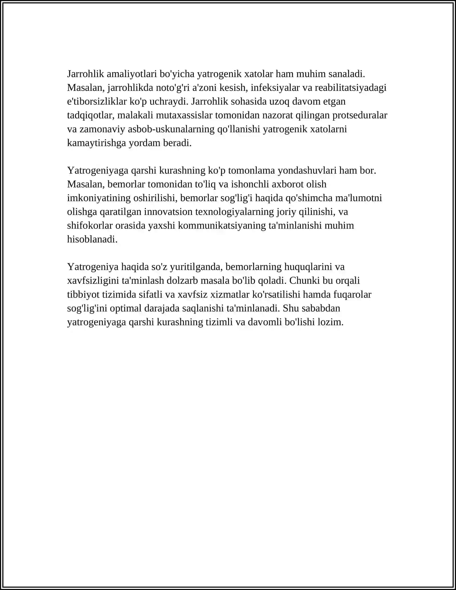HOZIRGI ZAMON TIBBIYOTIDA YATROGENIYA MUAMMOLARI 4